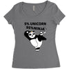 5 Percent Unicorn 95 Percent Ninja Women's Triblend Scoop T-shirt