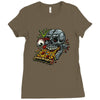 pizzaskull sticker original Ladies Fitted T-Shirt