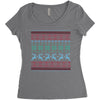 christmas ugly Women's Triblend Scoop T-shirt