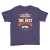 All Men Created Equal But The Best Born In April Youth Tee