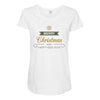 snow merry christmas Maternity Scoop Neck T-shirt