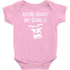 men's ask me about my gorilla Baby Onesie