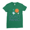 spacex don't panic in space Ladies Fitted T-Shirt