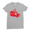 Canada Continent Roots Ladies Fitted T-Shirt