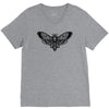 butterfly and skull V-Neck Tee