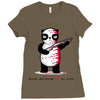 black, red and white Ladies Fitted T-Shirt