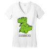 legosaurus rex Women's V-Neck T-Shirt