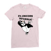 5 Percent Unicorn 95 Percent Ninja Ladies Fitted T-Shirt
