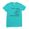 intelligence is the ability to adapt to change Ladies Fitted T-Shirt