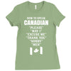 How To Speak Canadian Ladies Fitted T-Shirt