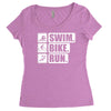 v6 swim bike run Women's Triblend Scoop T-shirt