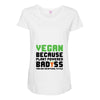 vegan because plant powered badass was not an offical tittle black Maternity Scoop Neck T-shirt