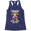 Training To Beat Goku Racerback Tank