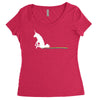 unicorn scooting on the floor Women's Triblend Scoop T-shirt