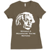 without a moustache einstein proud hirsute mustachioed grooming Ladies Fitted T-Shirt