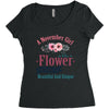 A November Girl Like A Flowers Women's Triblend Scoop T-shirt