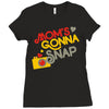 mom's gonna snap Ladies Fitted T-Shirt
