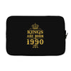 kings are born in 1990 Laptop sleeve