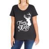 trophy wife deer Ladies Curvy T-Shirt