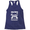 July Girls Are Sunshine Mixed With A Little Hurricane Racerback Tank