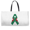 liver ribbon and rose Weekender Totes