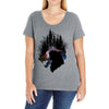 Mononoke Hime Siluet Ladies Curvy T-Shirt