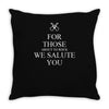 for those about to rock we salute you Throw Pillow