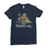 baseball game on short Ladies Fitted T-Shirt