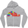racing rainbow Zipper Hoodie