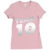 team 10 silver Ladies Fitted T-Shirt