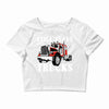 still plays with trucks family matching Crop Top