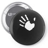 fringe hand Pin-back button