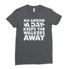 an arrow a day zombie dary Ladies Fitted T-Shirt