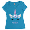 birthday unicorn family series brother Women's Triblend Scoop T-shirt