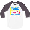 music is my drug 3/4 Sleeve Shirt