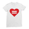 Equality Heart Ladies Fitted T-Shirt