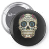 men's pura vida sugar skull Pin-back button