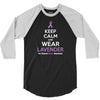 Keep Calm And Wear Lavender (For General Cancer Awareness) 3/4 Sleeve Shirt