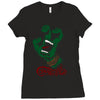 screaming mutant hand Ladies Fitted T-Shirt