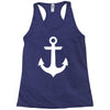 anchor black sailor vintage style navy nautical Racerback Tank