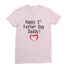 happy 1st father day Ladies Fitted T-Shirt