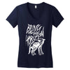 bring me the horizon wolf bones new Women's V-Neck T-Shirt