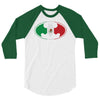bat man mexican flag mexico logo 3/4 Sleeve Shirt