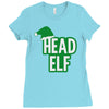 christmas head elf Ladies Fitted T-Shirt
