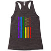 rainbow american flag Racerback Tank