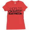 worlds okayest electrician Ladies Fitted T-Shirt