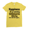 happiness is watching gilmore girls Ladies Fitted T-Shirt