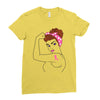 breast cancer girl power Ladies Fitted T-Shirt