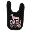 dachshund floral Baby Bibs