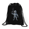 time traveling cyborg Drawstring Bags